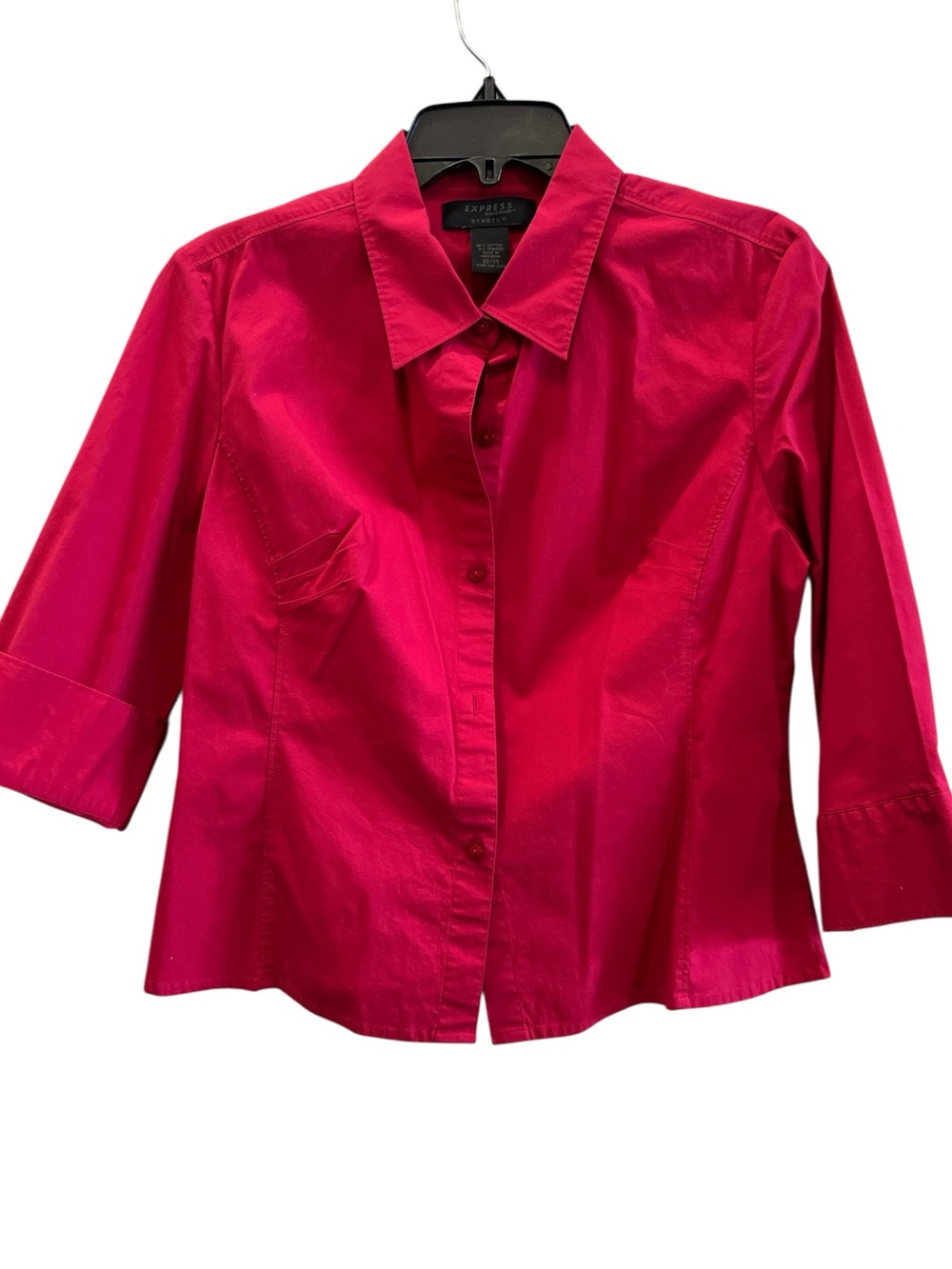 Express Women's Button-Up Shirt in Red Size 13-14